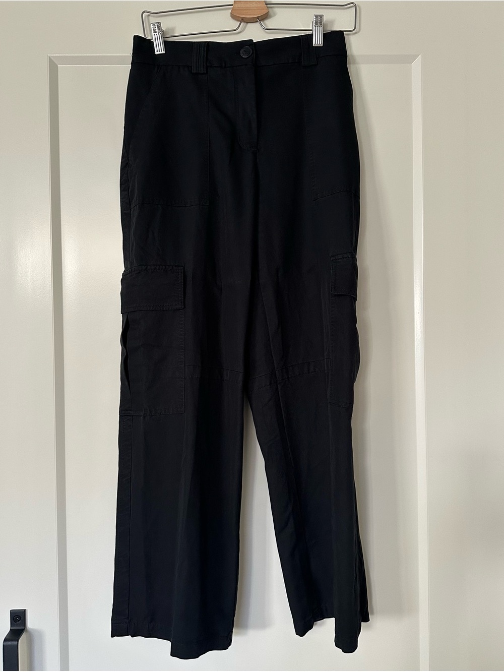 House of Harlow 1960 Wide-Leg Black Cargo Pants